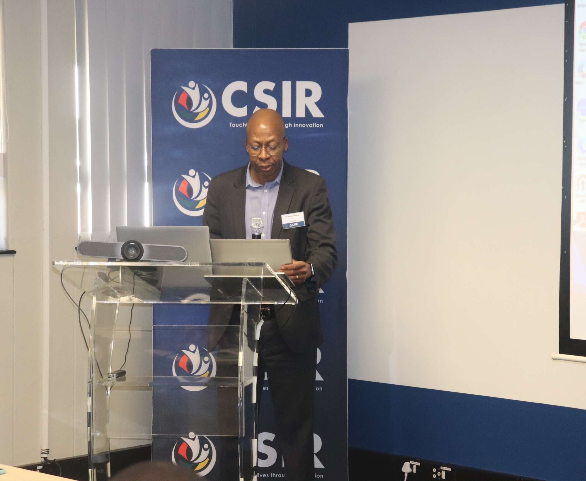 Person giving a presentation