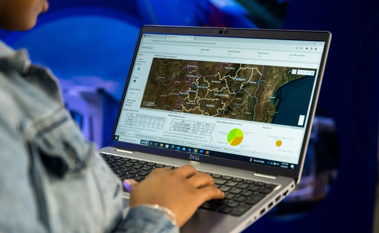 Person using a laptop