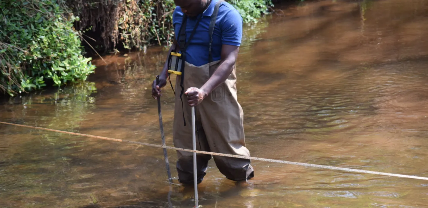 person monitoring water
