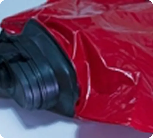 Red and black plastic item