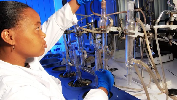 Scientist doing an experiment