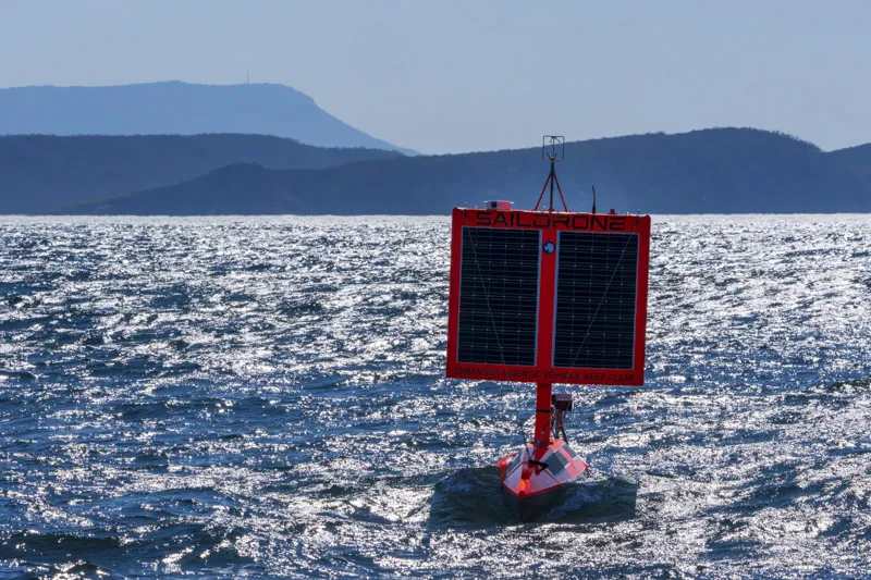 The USV that will be collecting data from the Southern Ocean is powered by wind and solar. 